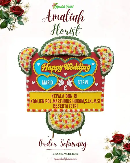Papan Bunga Pernikahan Muara Wis